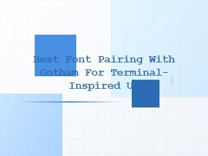Best Monospace Font Pairings with Gotham for Terminal Ui