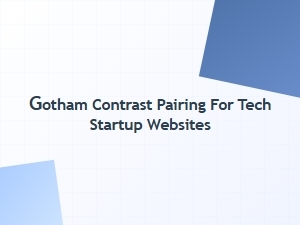 Gotham Contrast Pairings for Tech Startup Websites